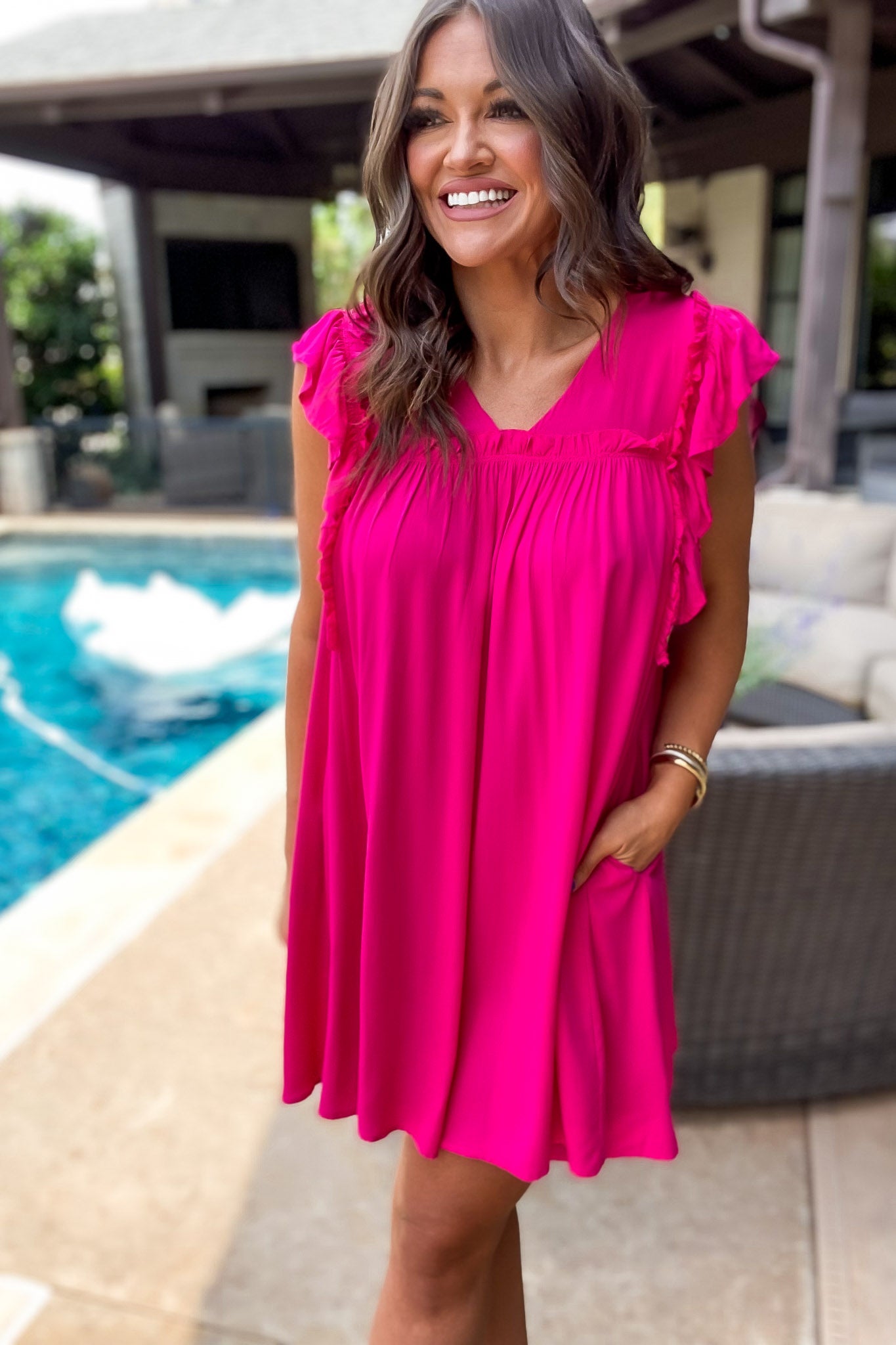 Hot Pink Summer Dress — free download