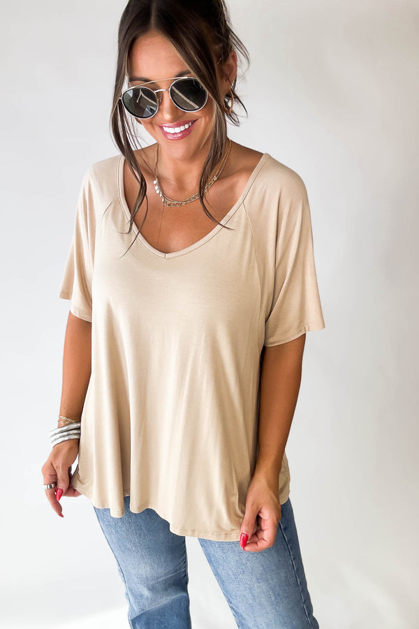 Make An Entrance Taupe Top