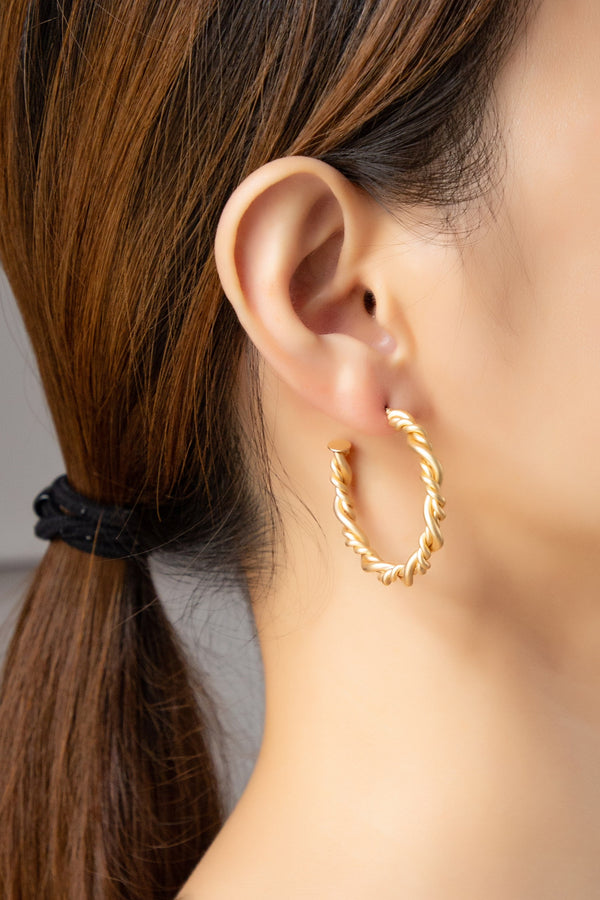 Twisted Wire Hoop Earrings