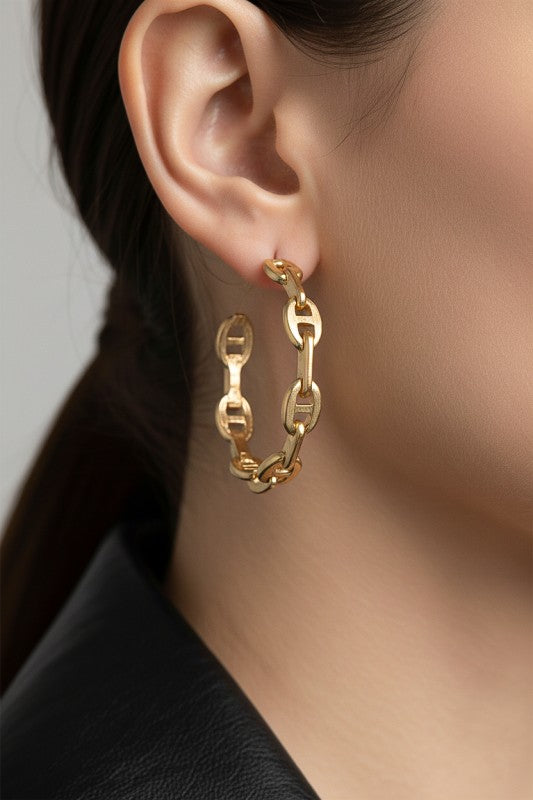 PINK FRIDAY Chunky Link Chain Earrings