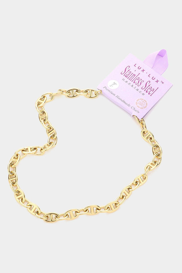 18K Gold Dipped Stainless Steel Chain Necklace