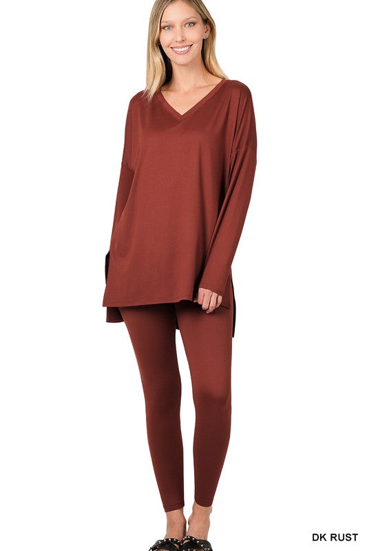 Brushed Microfiber Loungewear Set