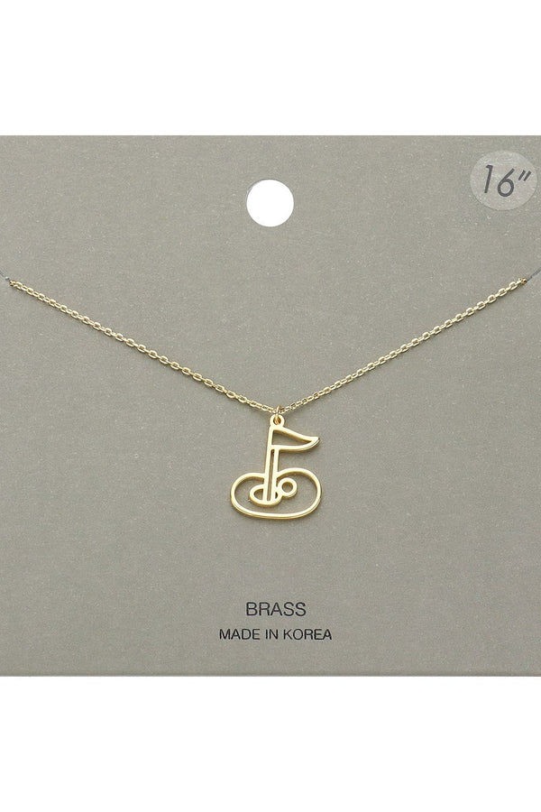 Golf Hole in One Gold Pendant Necklace (Copy)