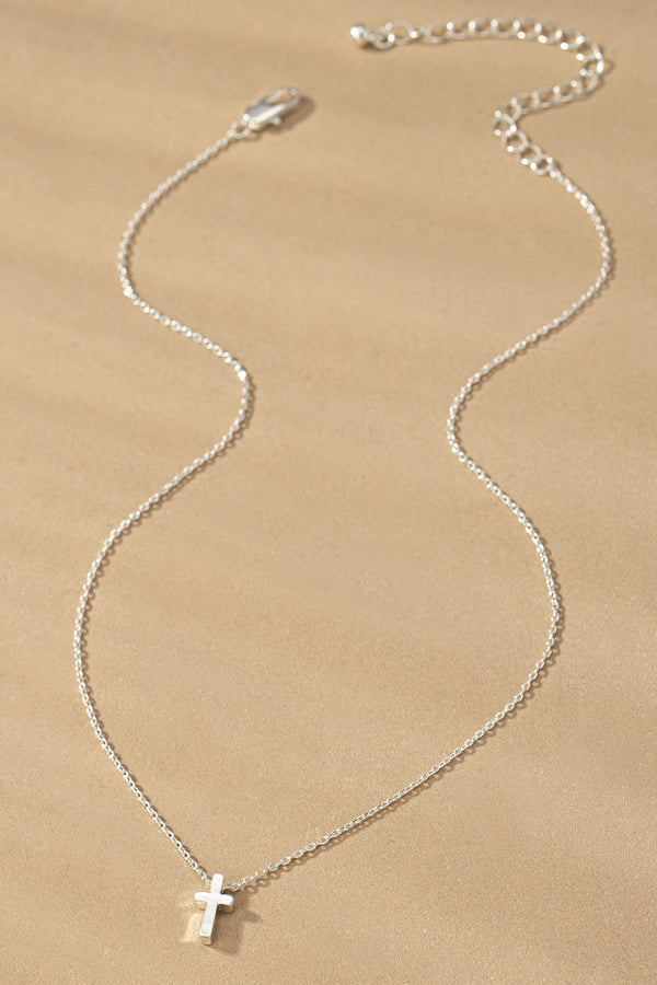 Silver Cross Pendant Necklace