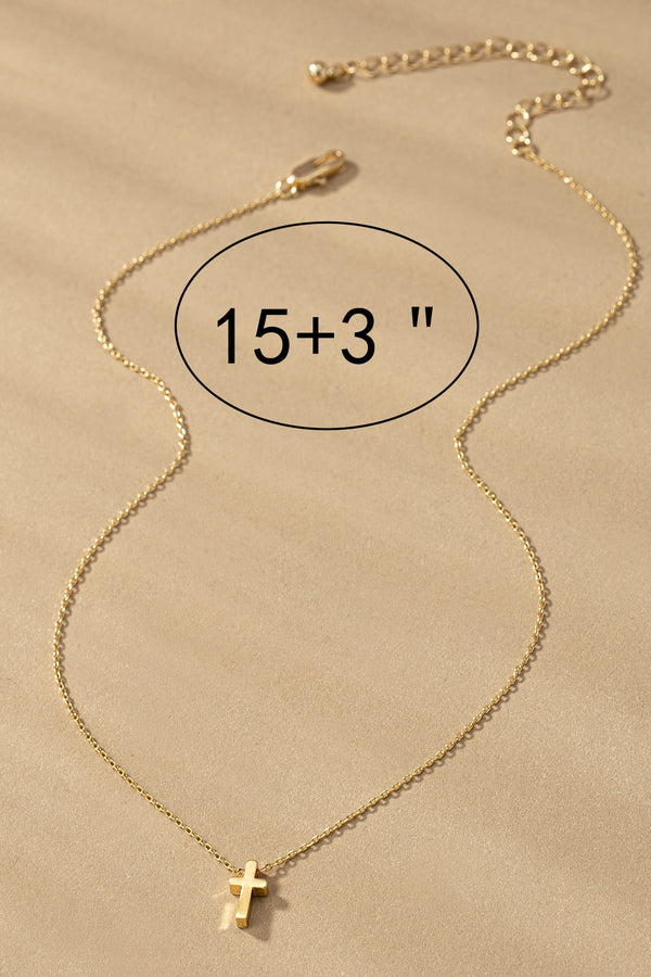 Gold Cross Pendant Necklace