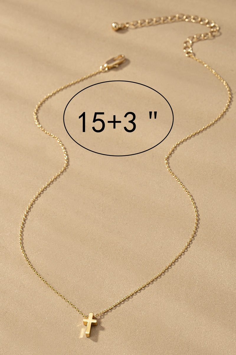 Gold Cross Pendant Necklace