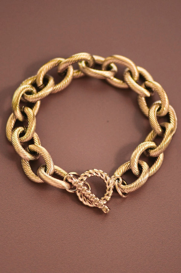 18K Gold Non-Tarnish Chunky Chain Link Bracelet