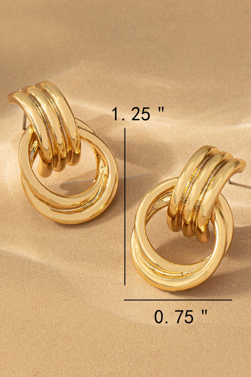 Intertwined Hoop Door Knocker Earrings