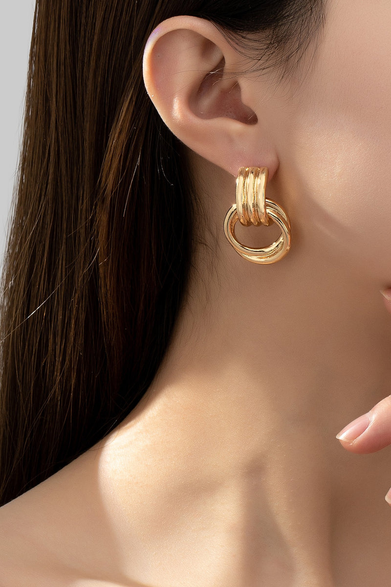 Intertwined Hoop Door Knocker Earrings