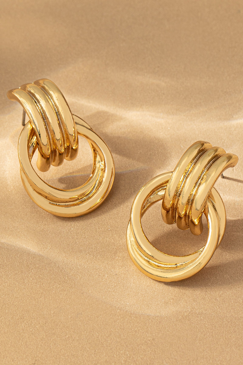 Intertwined Hoop Door Knocker Earrings