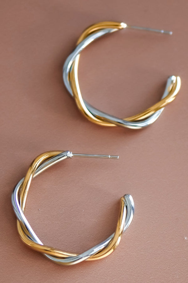 18k Waterproof Non-tarnish Stainless Steel Hoops