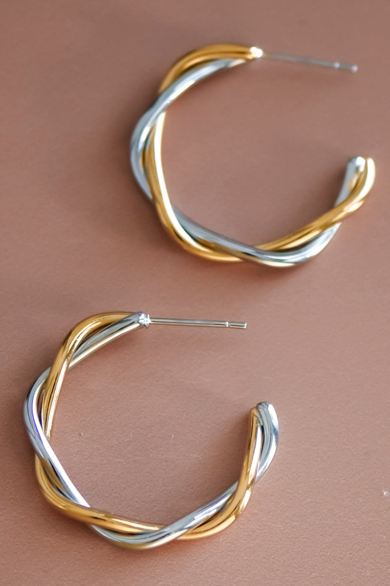 18k Waterproof Non-tarnish Stainless Steel Hoops