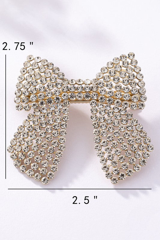 PINK FRIDAY Large Pave Rhinestone Metal Hair Clip