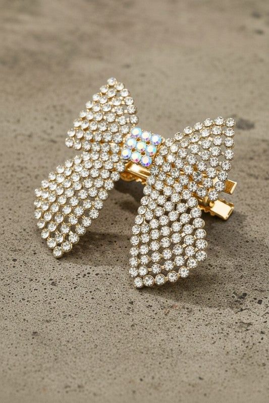 PINK FRIDAY Large Pave Rhinestone Metal Hair Clip