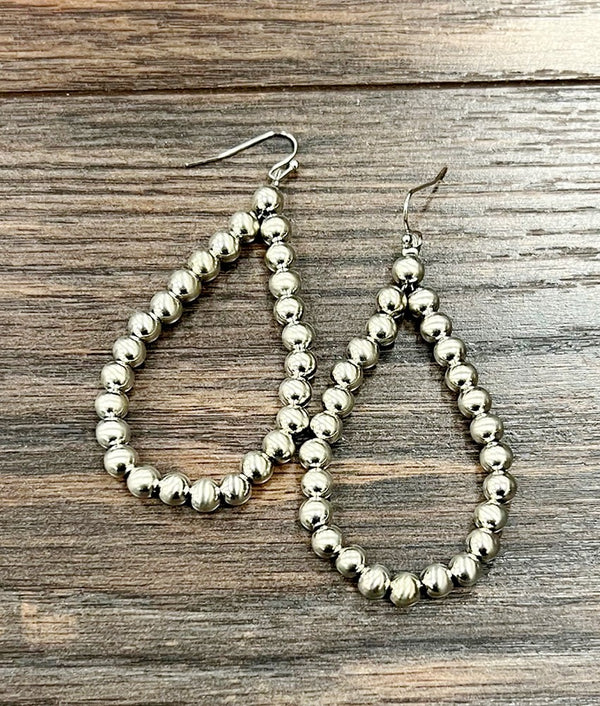 Silver Navajo Pearl Earrings
