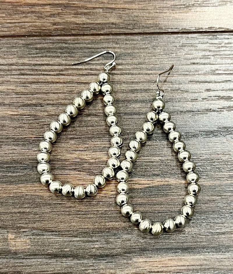 Silver Navajo Pearl Earrings