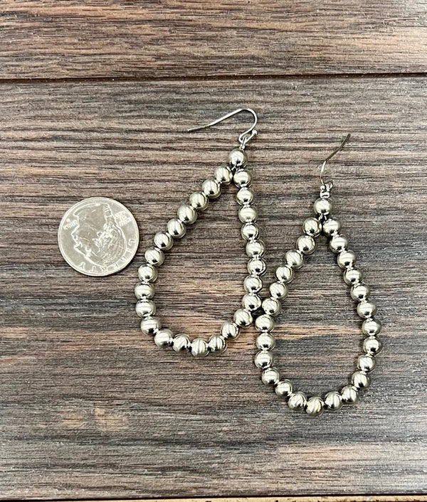 Silver Navajo Pearl Earrings
