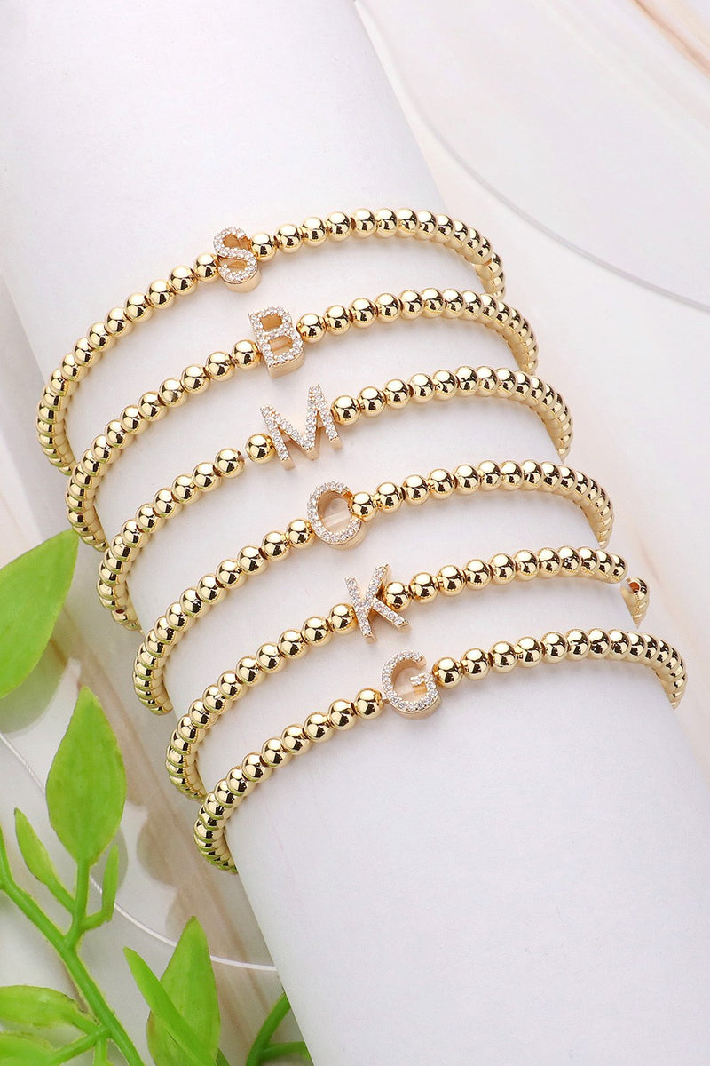 Secret Box Monogram Initial Stretch Bracelet