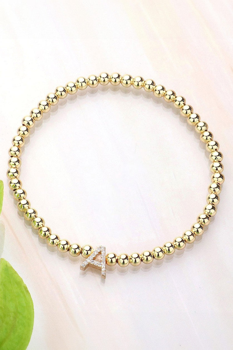 Secret Box Monogram Initial Stretch Bracelet