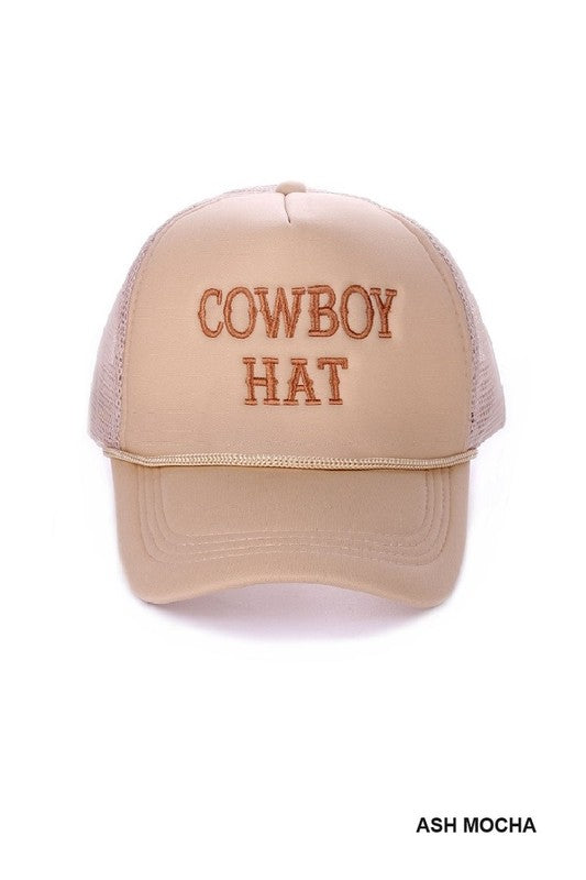 The Ash Mocha Cowboy Hat Baseball Mesh Cap