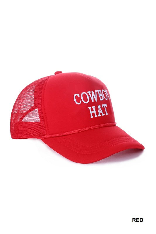 The Red Cowboy Hat Baseball Mesh Cap