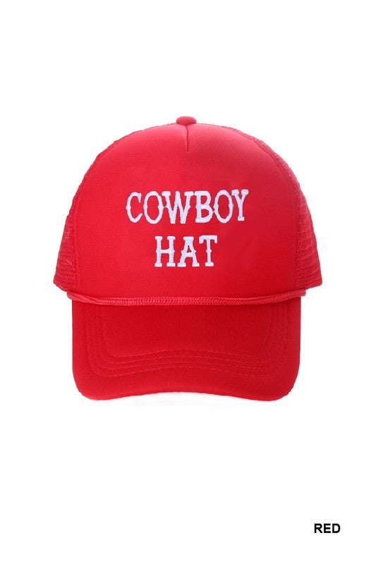 The Red Cowboy Hat Baseball Mesh Cap