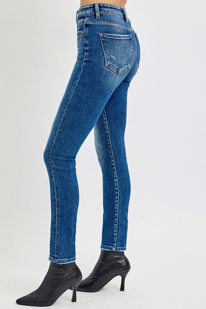 Risen Tummy Control High Rise Ankle Skinny Jeans