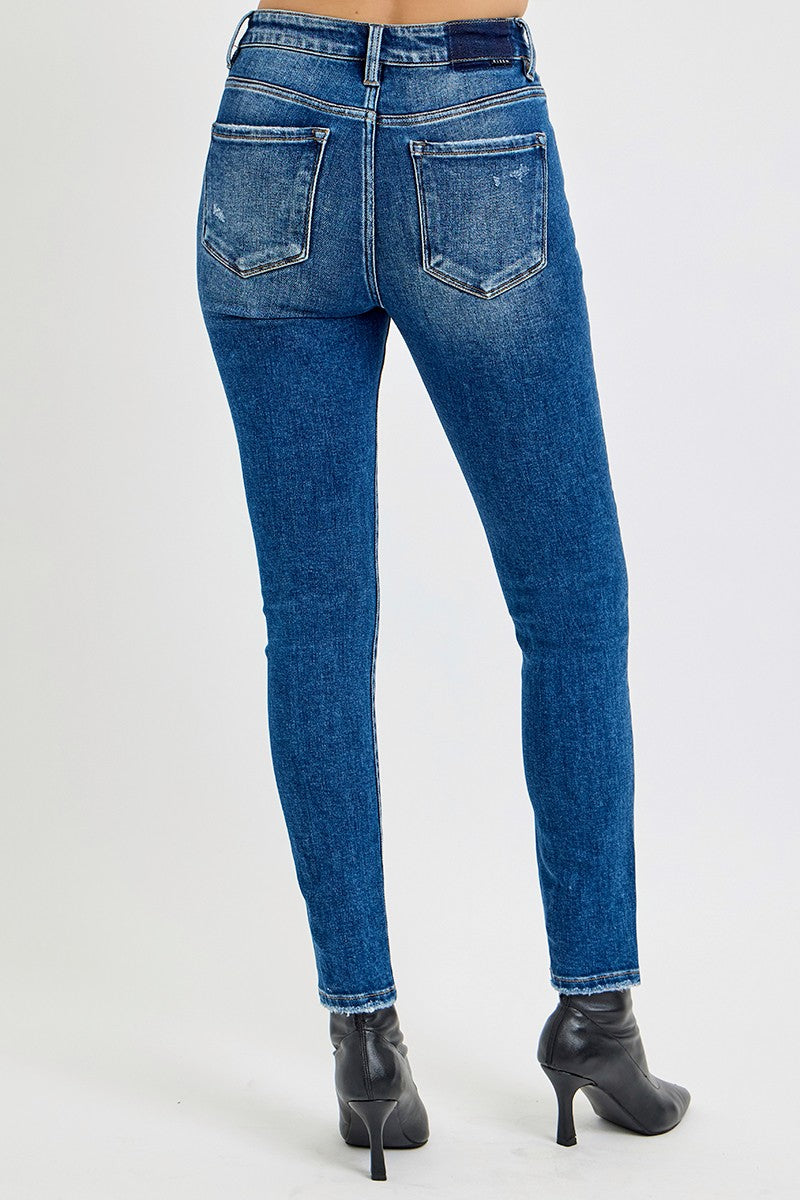 Risen Tummy Control High Rise Ankle Skinny Jeans