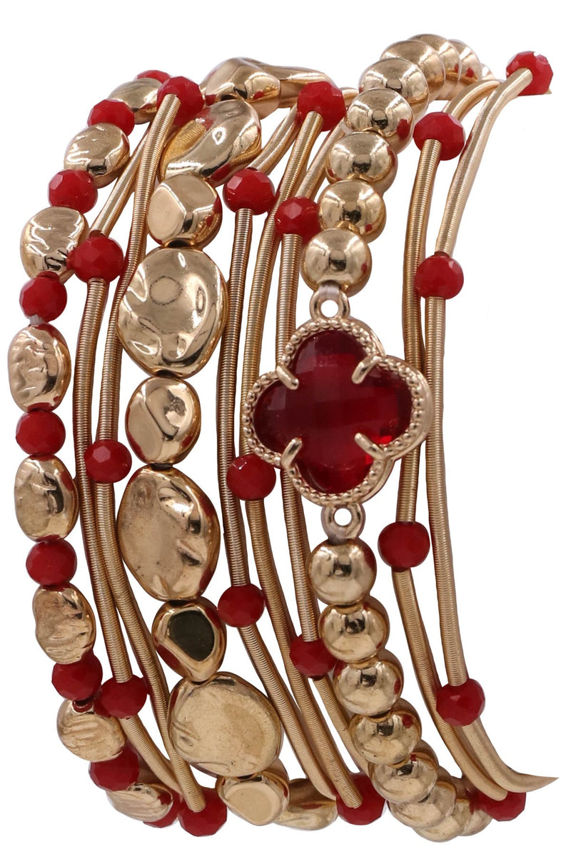 GIFT WITH $100 PURCHASE Merry Hohoho Glass Beaded Charm Bracelet Set