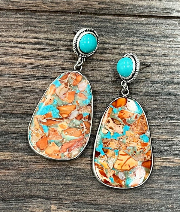 Gemstone Post Earrings