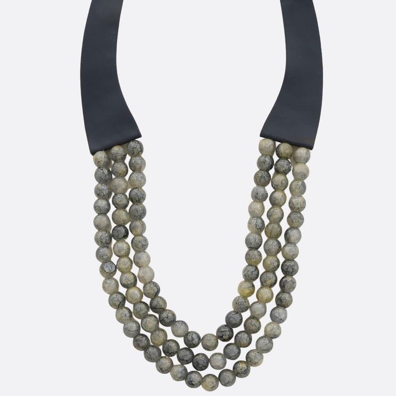 Beaded Layered Moss Magnetic Necklace