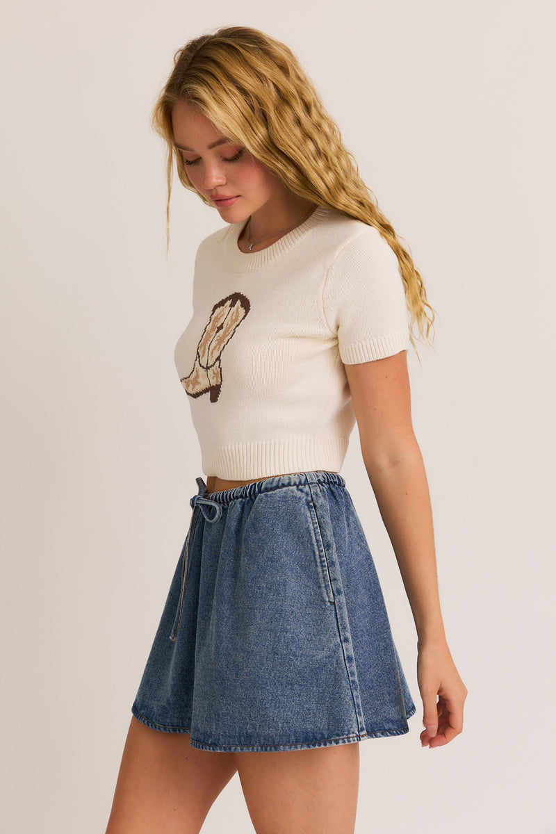 Boot Sweater Top