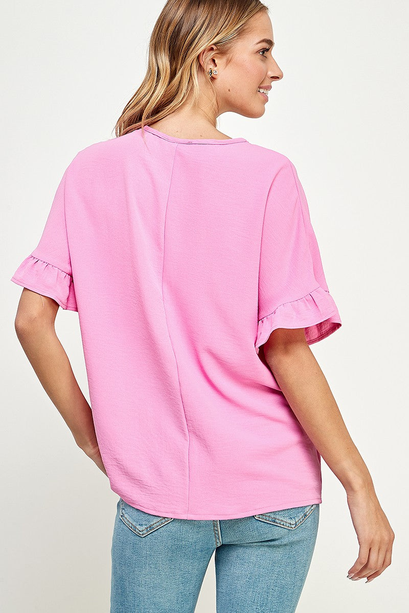 Pink Ruffle Top
