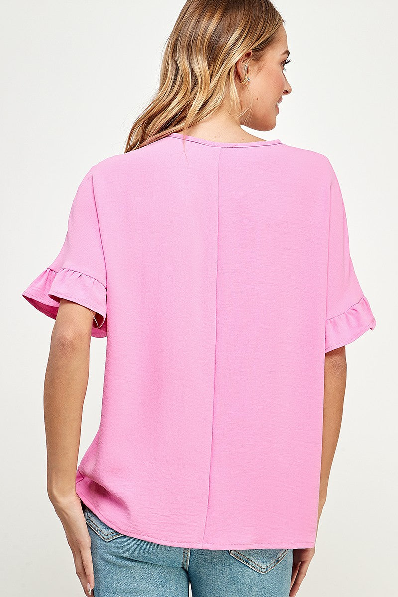 Pink Ruffle Top