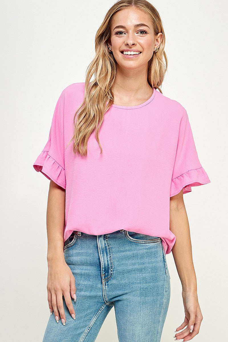 Pink Ruffle Top