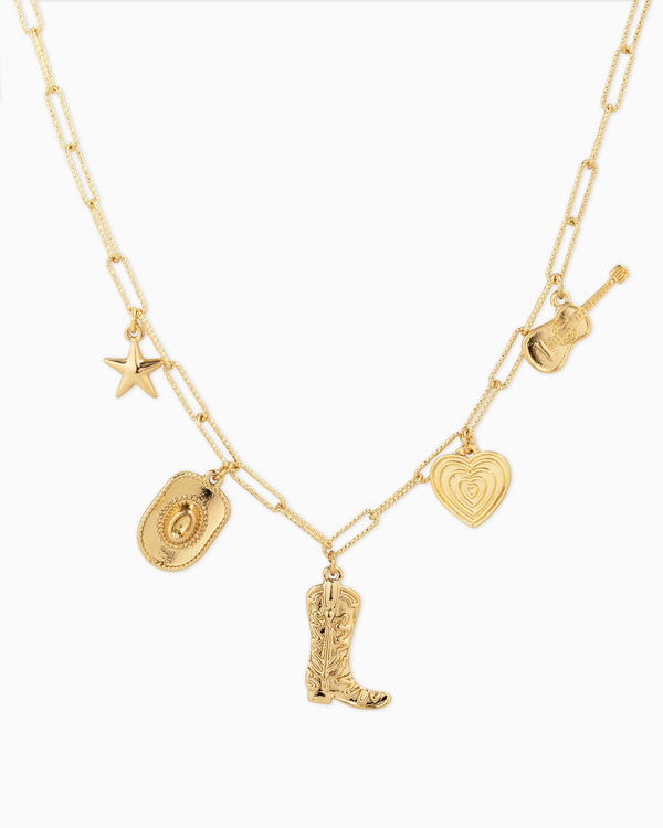 Gold Western Charm Necklace