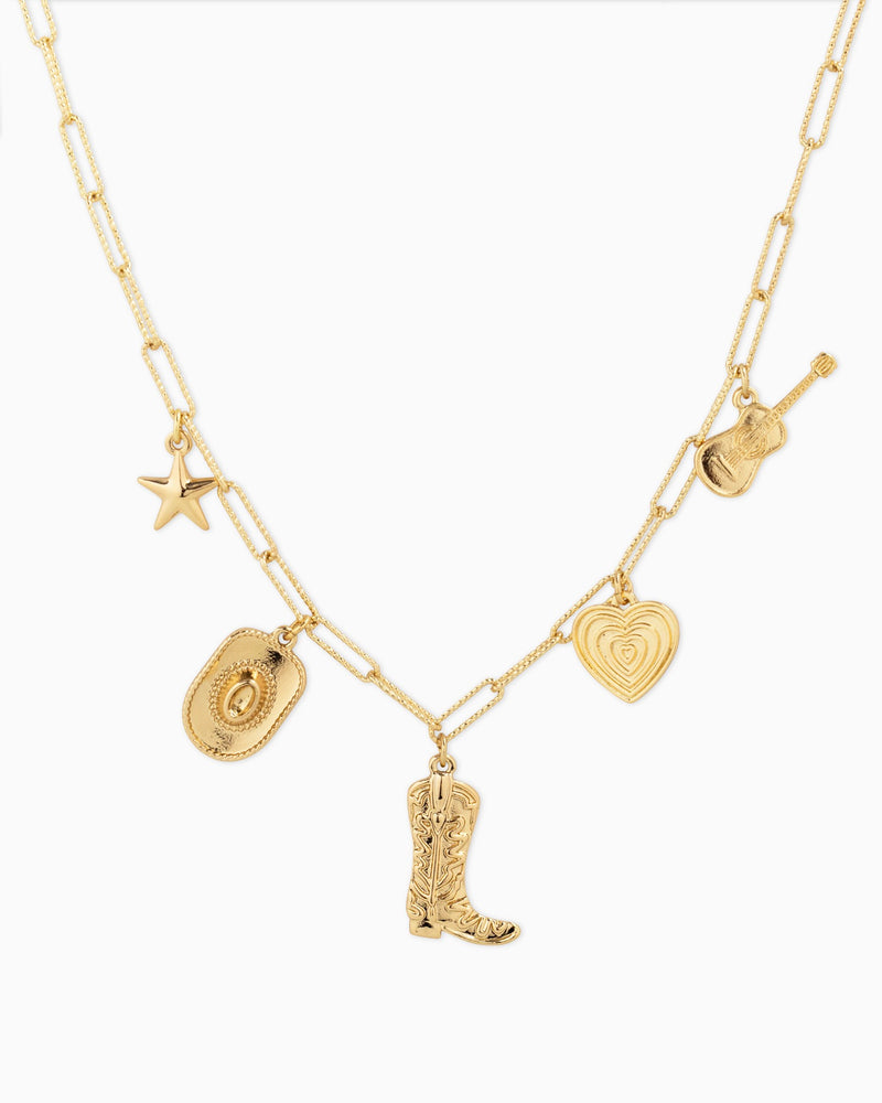 Gold Western Charm Necklace