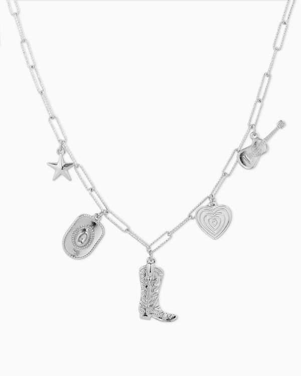 Silver Western Charm Necklace