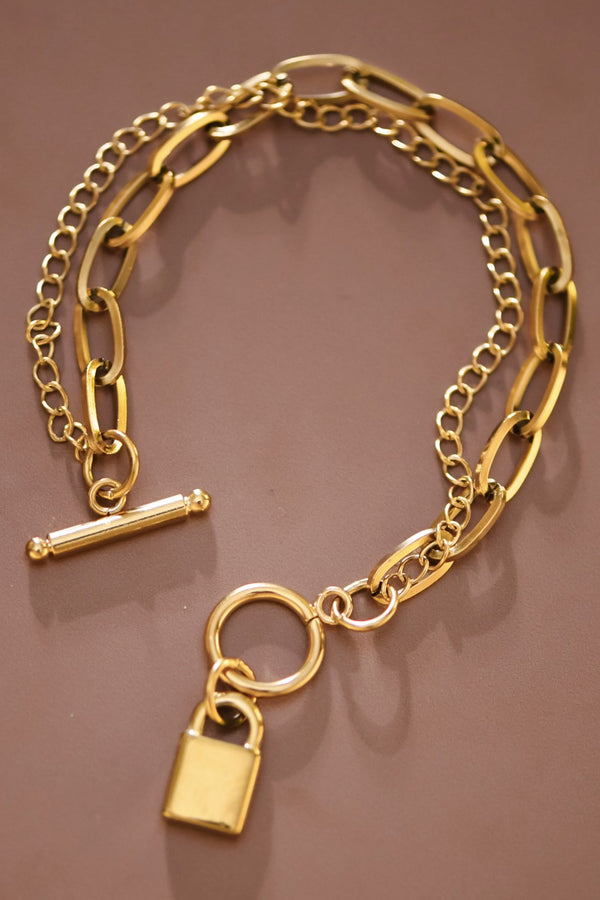 18K Non-Tarnish Stainless Steel Chain Bracelet