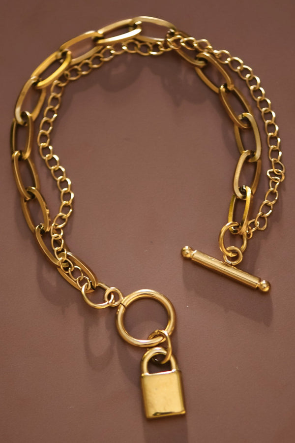 18K Non-Tarnish Stainless Steel Chain Bracelet
