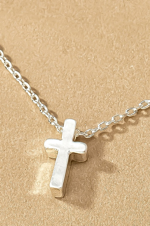 Silver Cross Pendant Necklace