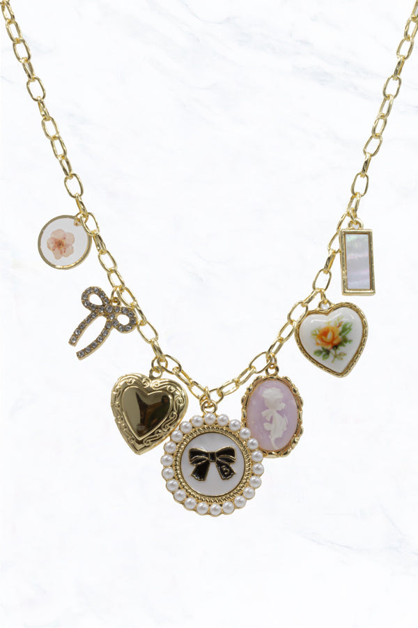 Gold Vintage Charm Necklace