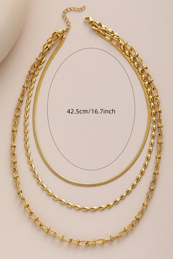 18K Non-Tarnish Stainless Steel Chain Necklace