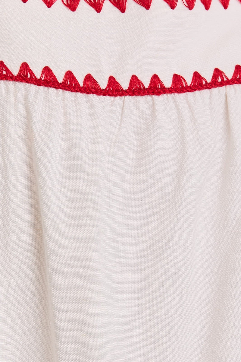 Back Smocking Scallop Stitched Top & Shorts