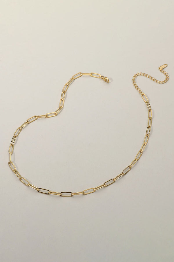 Gold Paperclip Chain Necklace
