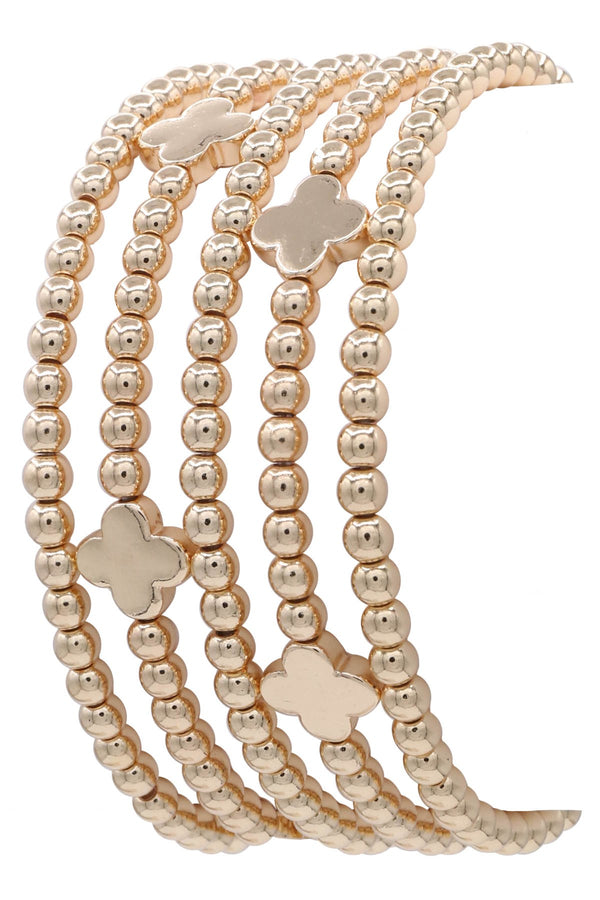 Goldbead Bracelet Clover Set