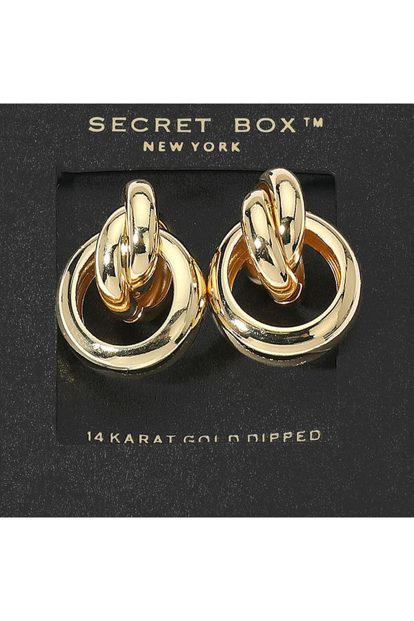 Secret Box Gold Doorknocker Earrings