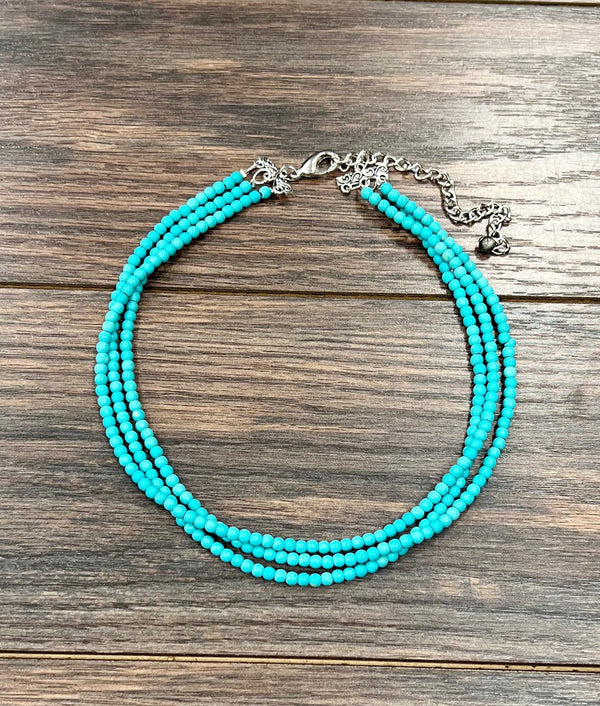 Handmade Synthetic Turquoise Necklace