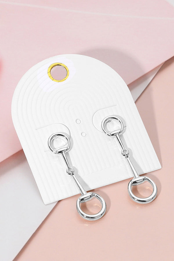 Horsebit Silver Earrings