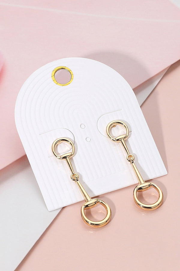 Horsebit Gold Earrings